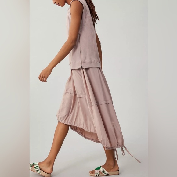 Daily Practice by Anthropologie Layered Short Sleeve Asymmetrical Dress Sz Small - Picture 3 of 11